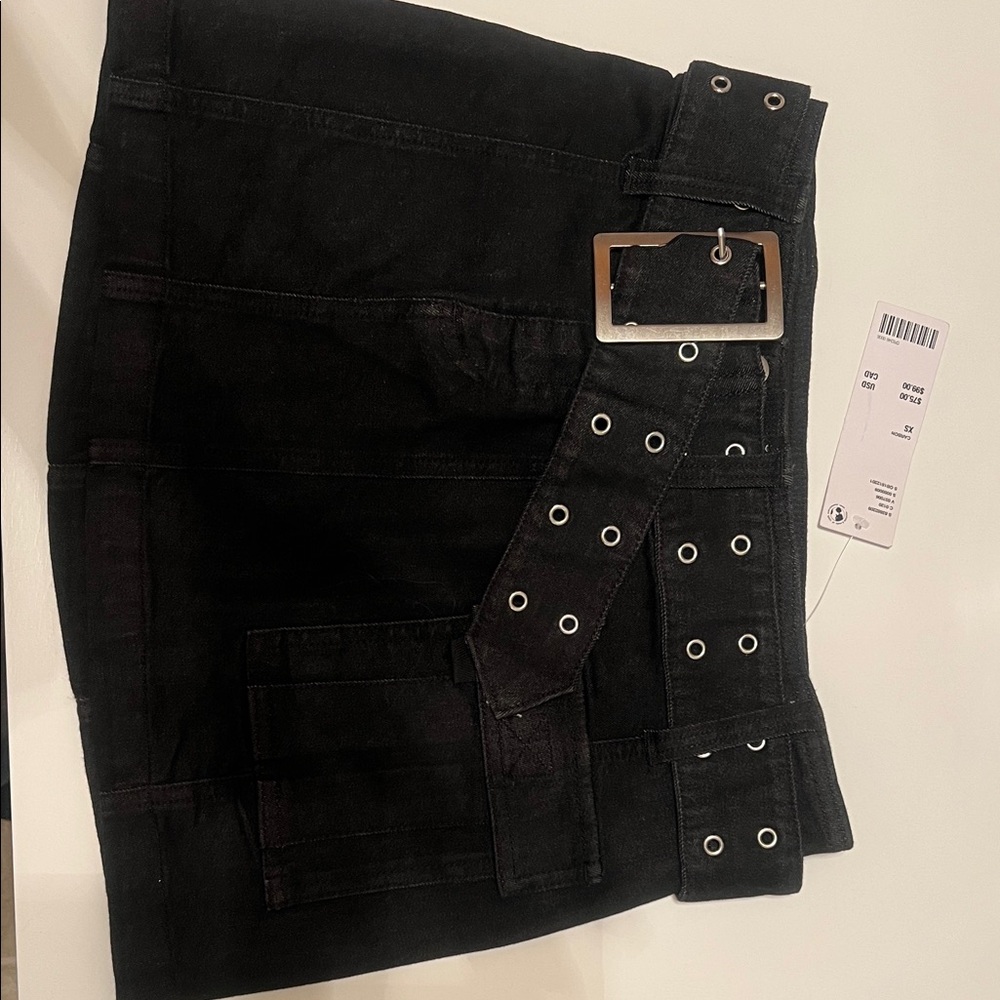 Urban Outfitters Black Skirt with Silver Eyelets